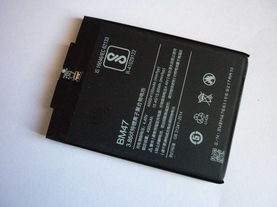 Аккумулятор BM47 Xiaomi Redmi 3/3X/3 Pro, 4X, Li-P, 3,85 B, 4000 мАч