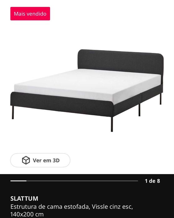 Cama de casal Ikea SLATTUM