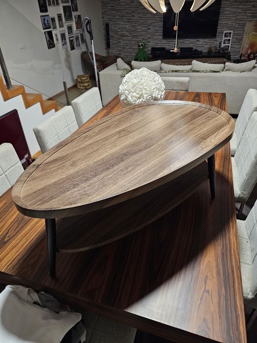 Mesa Centro 2 Niveis Madeira Coffee Table