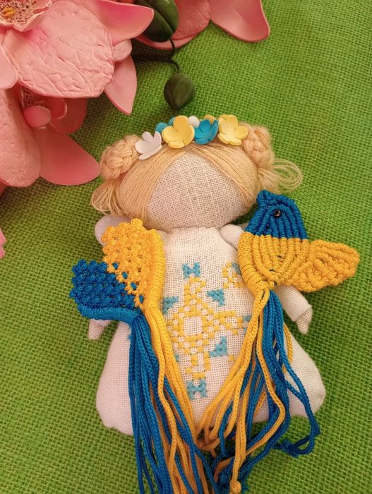 Брошка серце макраме/пояс припинда/ пташка / аксесуари