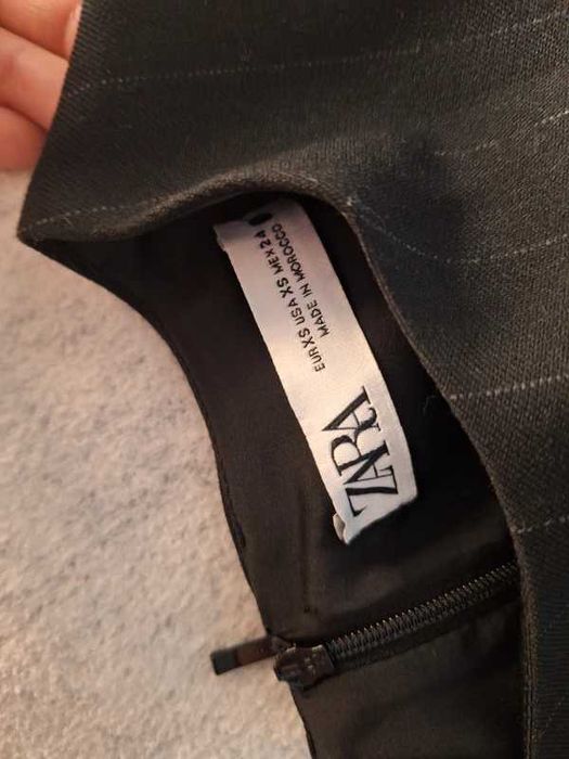 ZARA bluzka czarna w białe paski XS