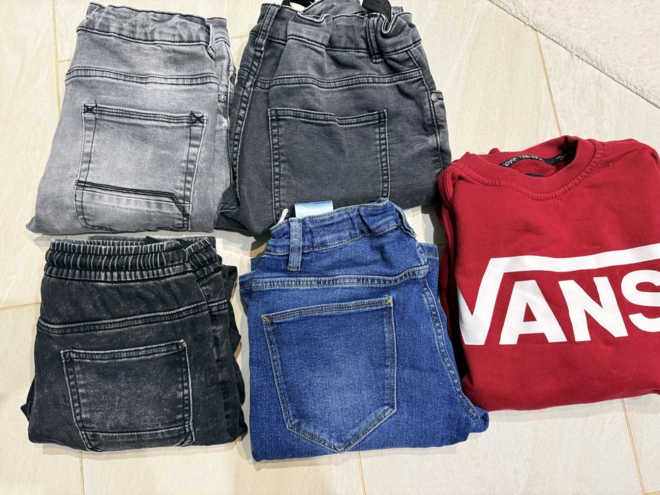 Spodnie 140 152 roz jeans dzins dla chlopaka chłopca junior nastolatka
