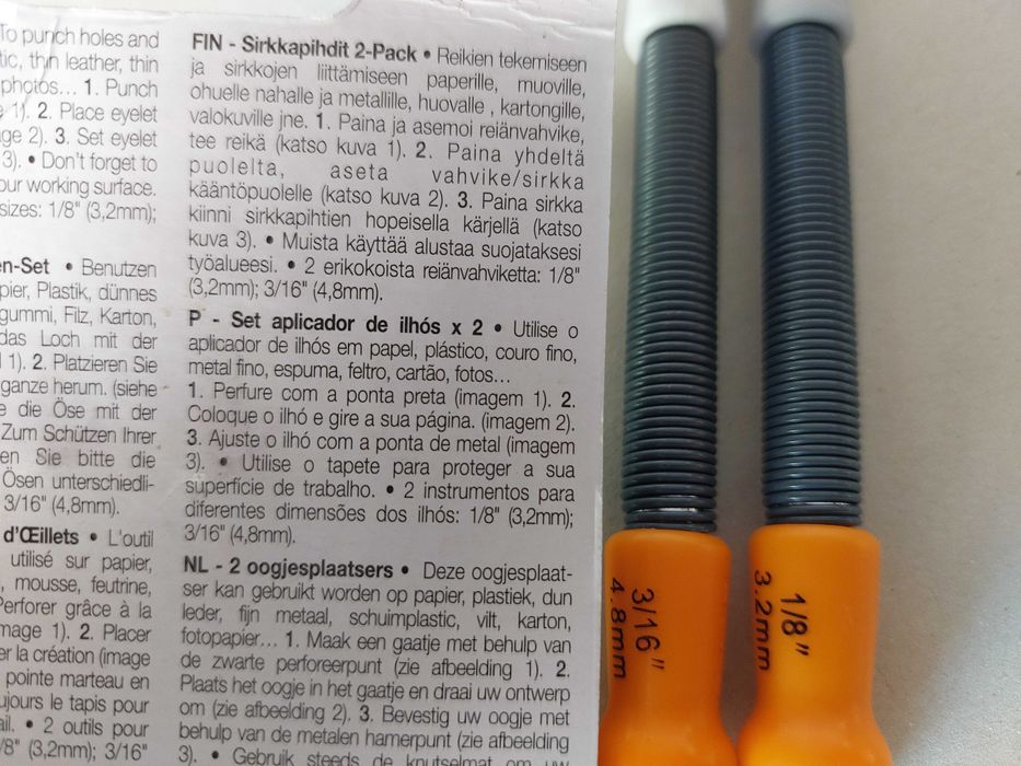 Furadores circulares para ilhós