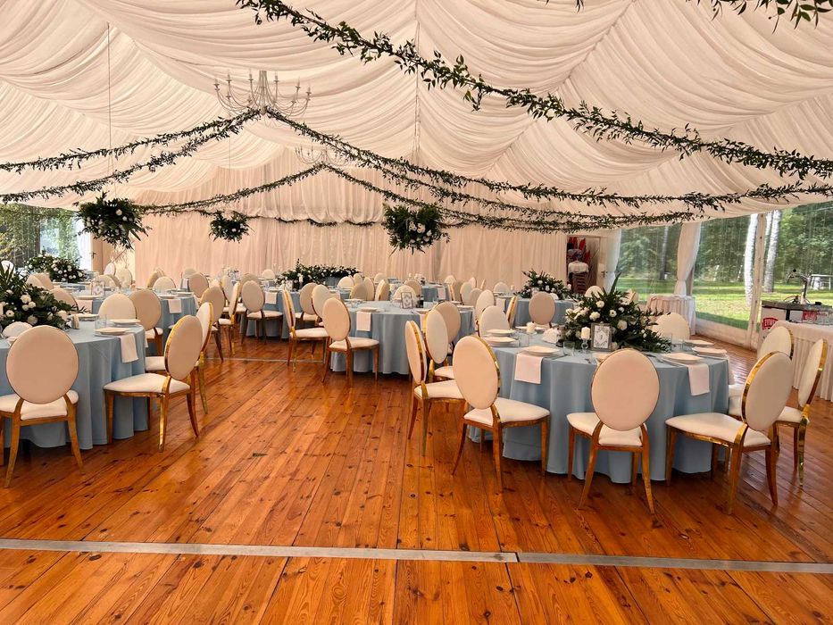 Wynajem krzesel Glamour Kielce krzesla ekoskora biala krzesla wesele