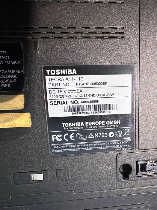 Toshiba Tecra A11-110 p/Peças
