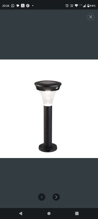 Lampa solarna słupek ogrodowy z czujnikiem