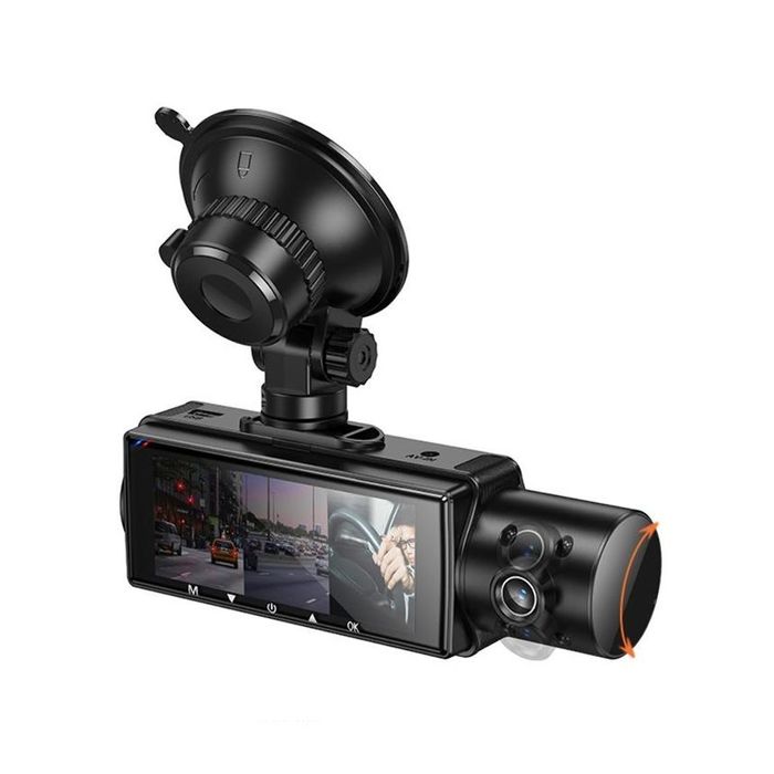 Автомобільний відеореєстратор Hoco DI61 | 3 Камери HD зйомкою 1280х720