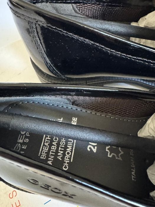 Nowe mokasyny eleganckie dziewczęce GEOX czarne 26