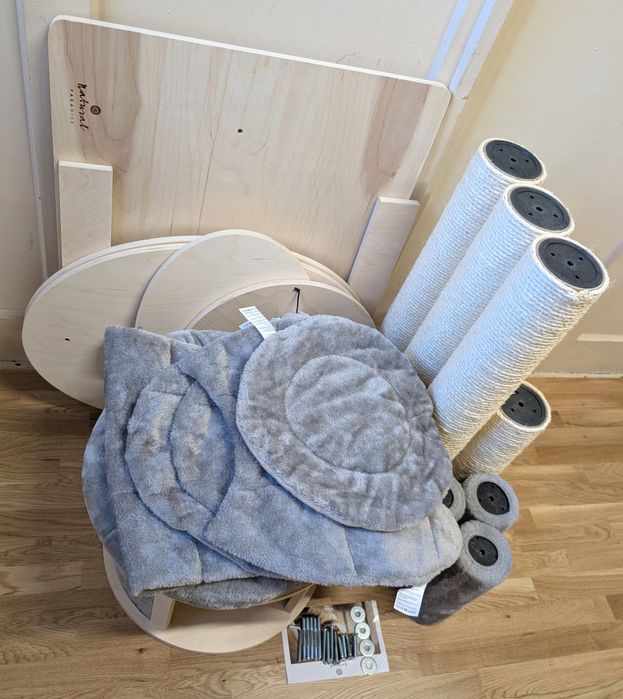 Natural Paradise Drapak dla Kota Petunia 140x68x193cm Szary OGORMNYzwr