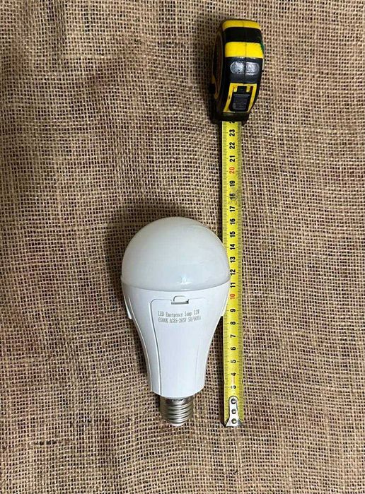 LED-лампа з двома акумуляторами 18650 12w 220v e27 Аварійне вимкнення