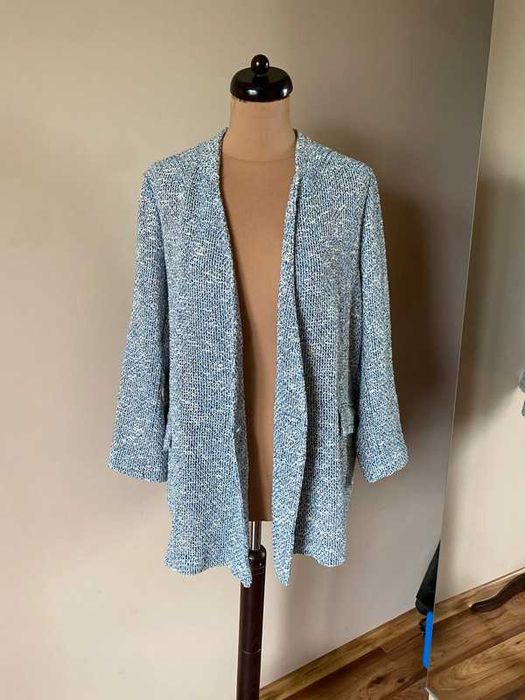 Zara tkany sweter narzutka zakiet blazer marynarka xxxl +size oversize