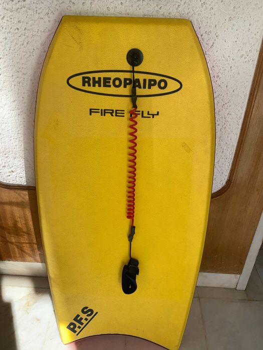 Conjunto Bodyboard Prancha Rheopaipo Firefly + fato + pés de pato  (Bom Estado)