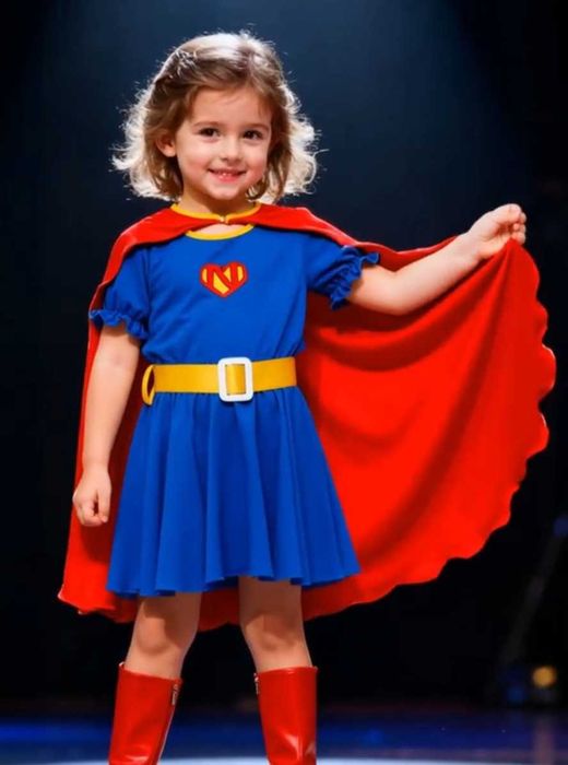 Strój/przebranie dla dziewczynki - SUPERMENKA rozm. 110-116