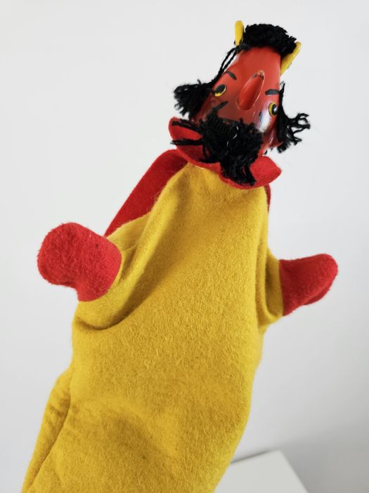 Pacynka diabła lata 60 vintage filcowa diabeł