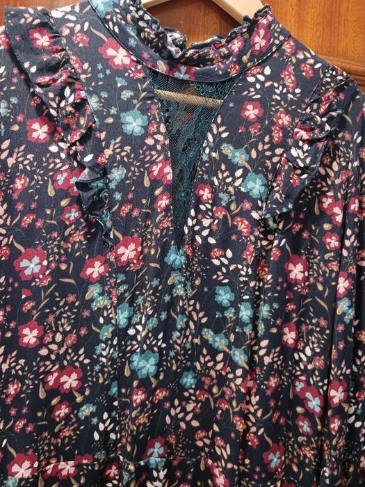 Vestido  casual  em azul