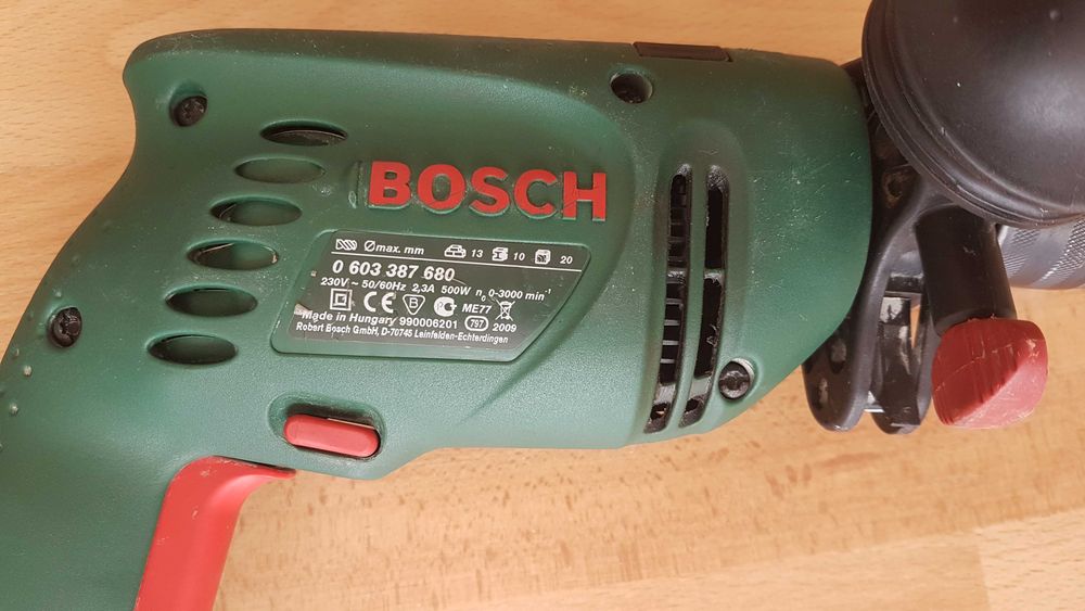 Wiertarka Bosch udarowa-PSB-500 RE-Uszkodzone