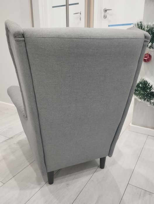 IKEA STRANDMON Fotel dziecięcy Visske szary