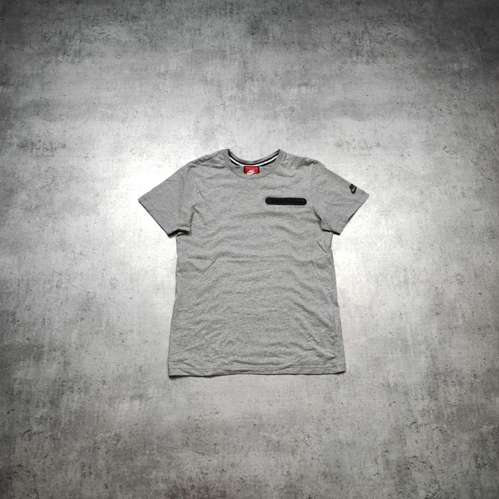 MĘSKA Koszulka PREMIUM Nike Tech Fleece Szara Kieszonka Activa Logo