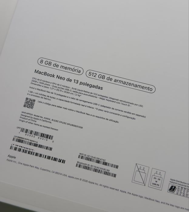 MacBook Neo 13” Rosa — 8GB RAM / 512GB