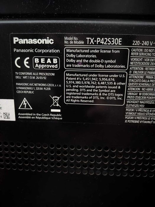 TV Panasonic Viera - TX-P42S30E - 42 polegadas