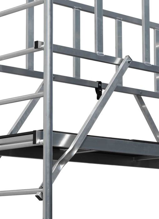 Rusztowanie jezdne KRAUSE PROTEC 1000 - 2,0 x 0,70 m,  wysokośc robocza 10,20 m lekkie aluminiowe, rusztowanie przejezdne,  okazja, tanio