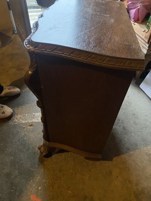 Cómoda mesa de cabeceira camiseiro madeira maciça 66x34x55