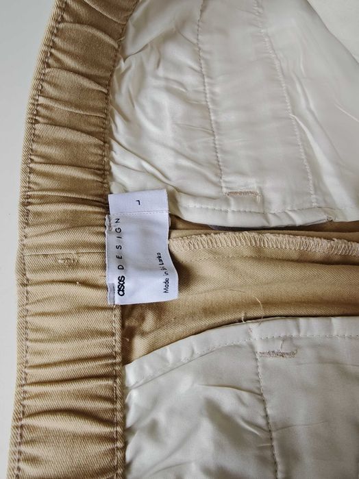 Spodnie bawełniane, beżowe Asos