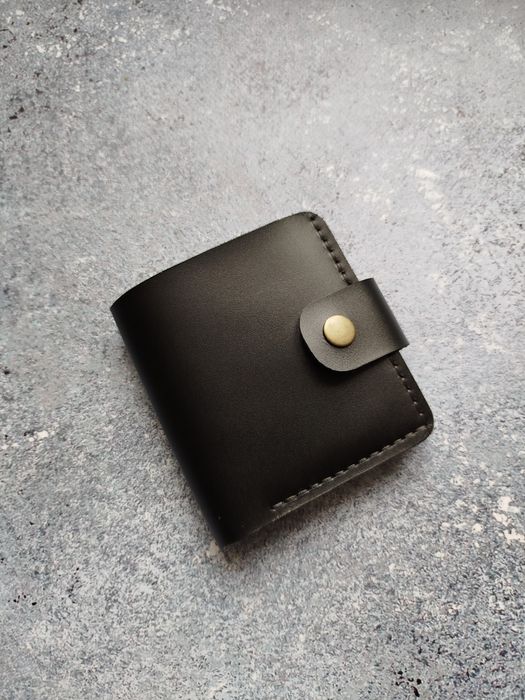 Шкіряний стильний компактний гаманець портмоне ручної роботи кошелек