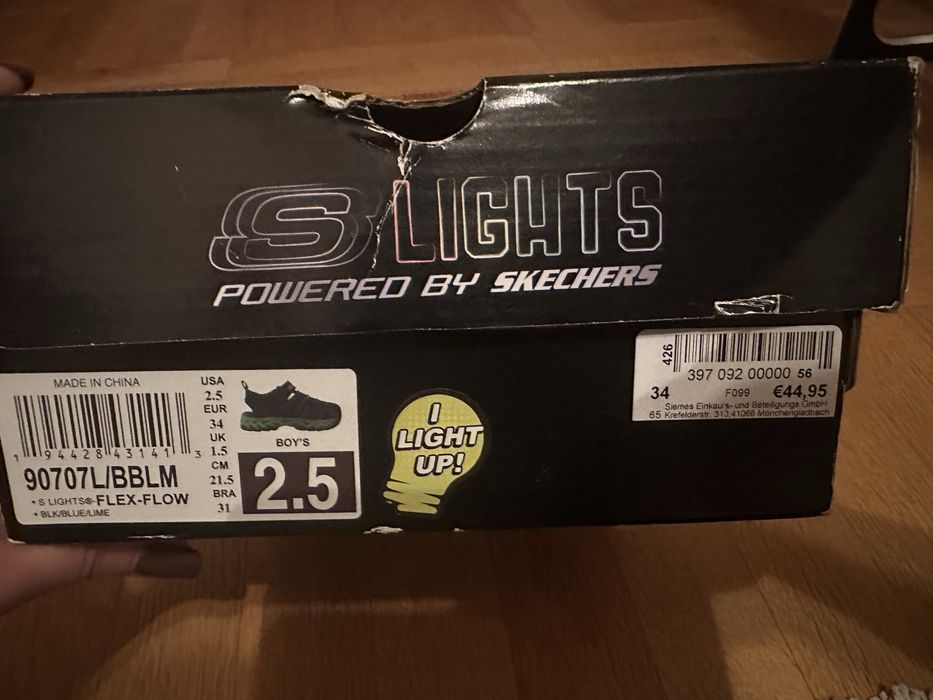 Босоніжки skechers на хлопчика 33/34розмір