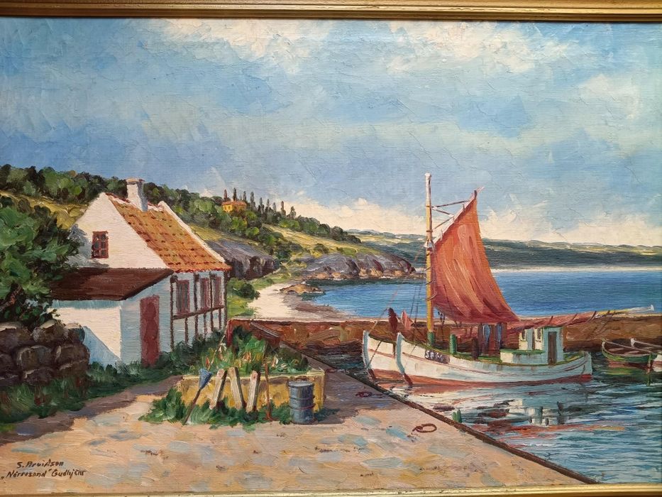 Stary obraz na płótnie Svend Arvidsen 1908- 1971