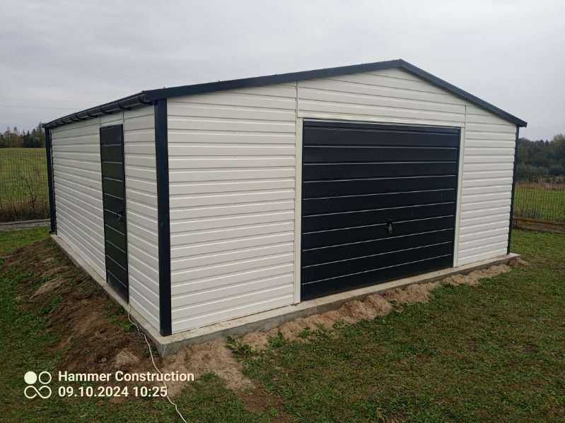 Garaż blaszany 6x6 WZMOCNIONY PROFILAMI. Producent. Cała POLSKA