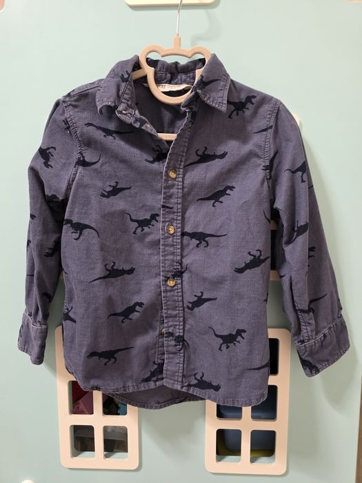 Сорочка, рубашка,  вишиванка,  р.104. Картата, в клітинку, з динозавр