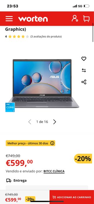 Portatil asus novo