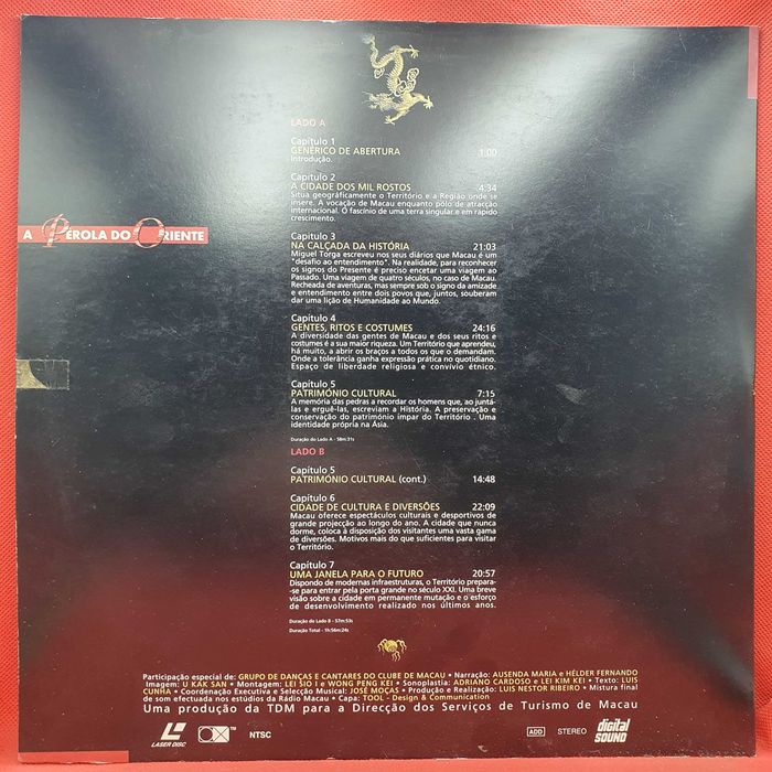 Laser Disc - A Pérola Do Oriente, Um Olhar Sobre Macau