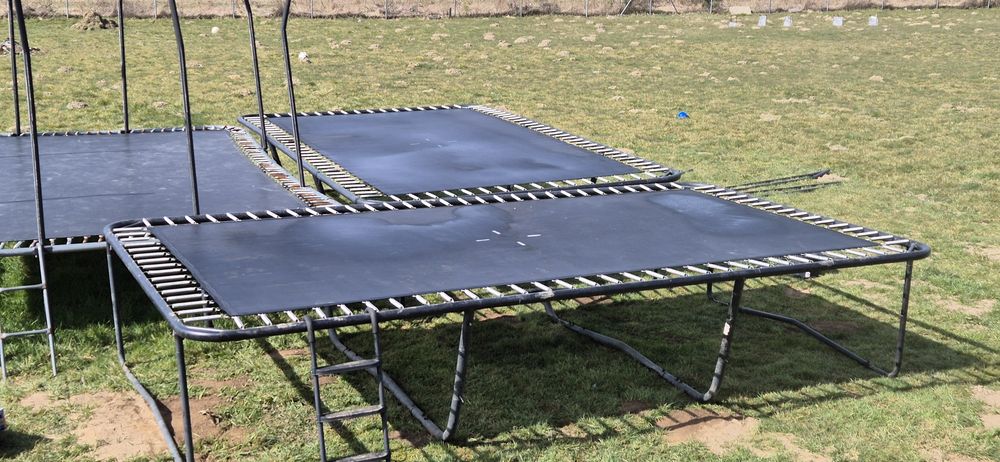 Trampolina do skakania duża 5mx3m solidna prostokątna salta/akrobatyka