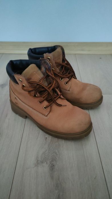 Trapery skórzane śniegowce timberlandy Confront