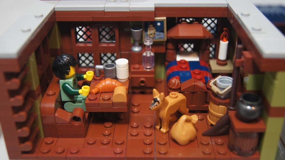 Lego Castle Zamek MOC Wioska budynki figurki 1,8 kg