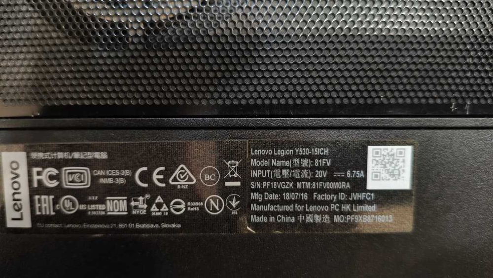 Lenovo Legion Y530-15ICH / i5-8300H / gtx1050ti (code43)