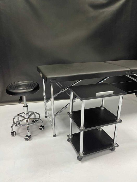 РОЗПРОДАЖ‼️Набір №25: кушетка чемодан+етажерка для косметолога+стілець