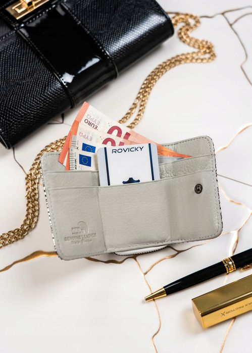 mały portfel damski ze skóry naturalnej - lorenti