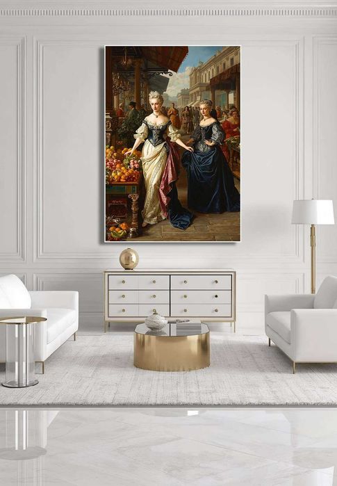 Obraz na płótnie - cykl "Na Targu" - wielkość 75cm x 108cm