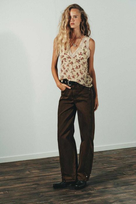 Вільні джинси Baggy Barrel від Zara, 36, 38, 40, 42, 46р, оригінал