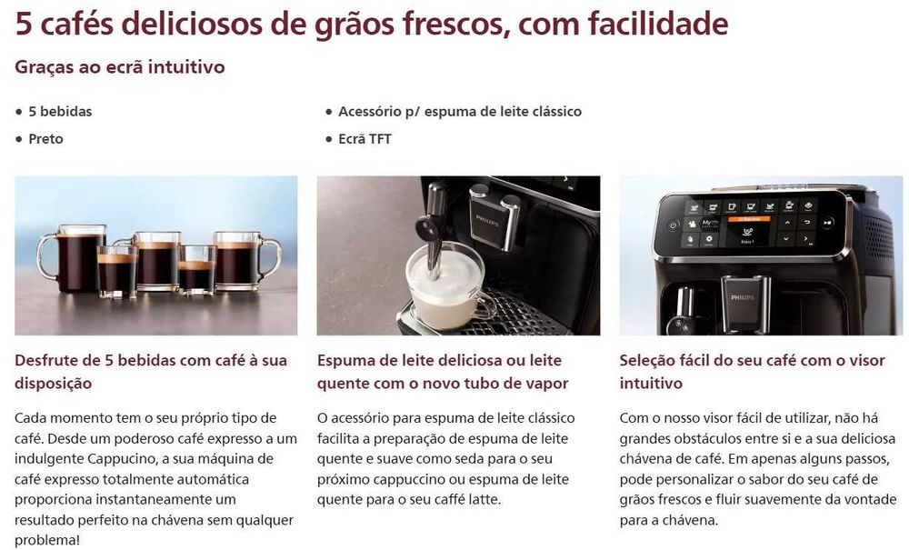 Philips máquina de café expresso totalmente automática série 4300
