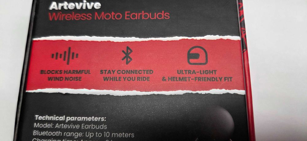 Auriculares Bluetooth para andar de mota - Artevive Moto Earbuds  - originais