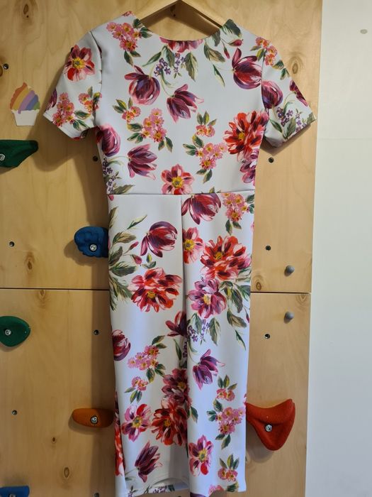 Sukienka ciążowa wizytowa kwiaty S 36
