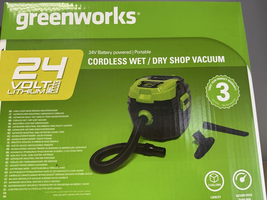 Odkurzacz warsztatowy Greenworks