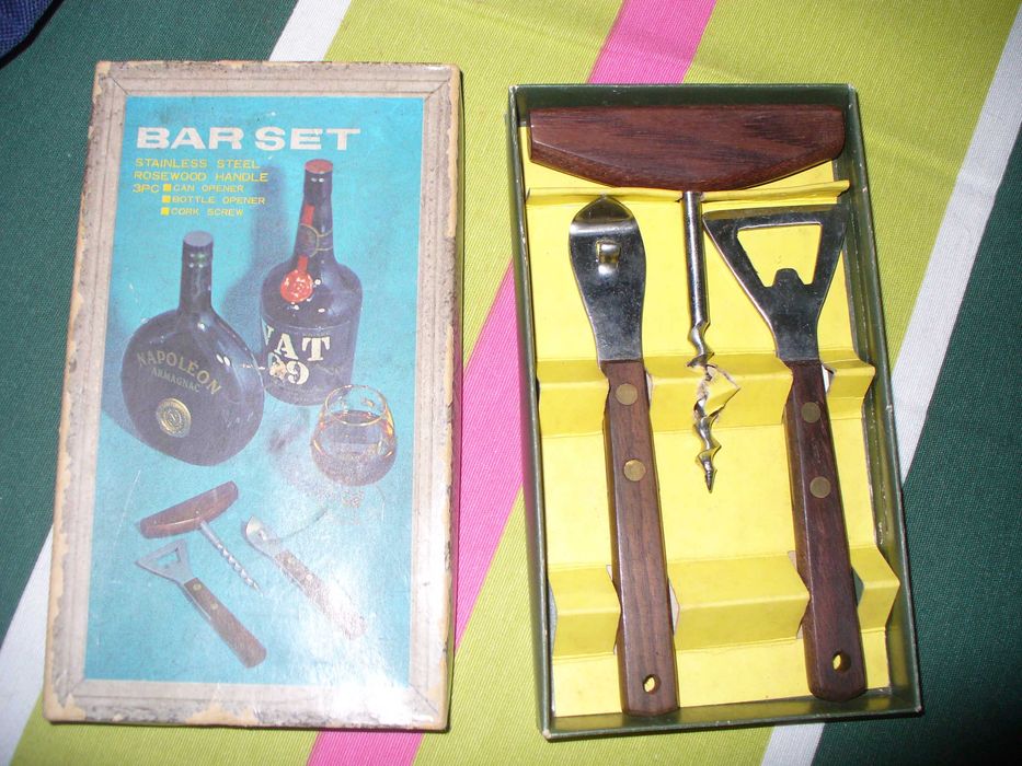 Conjunto de saca rolhas vintage