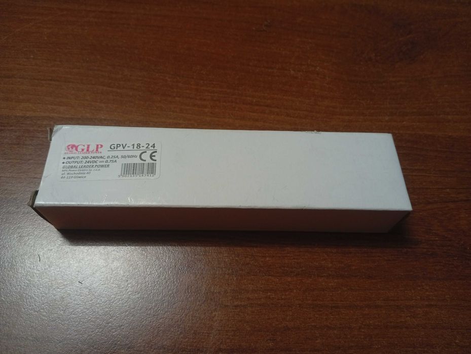 zasilacz led 12V 18W GPV-18-12 1,5A HERMETYCZN