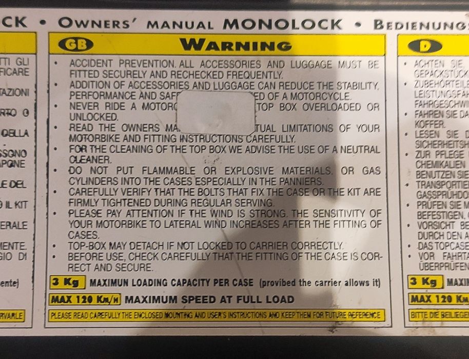 Top Case Givi Monolock E450N