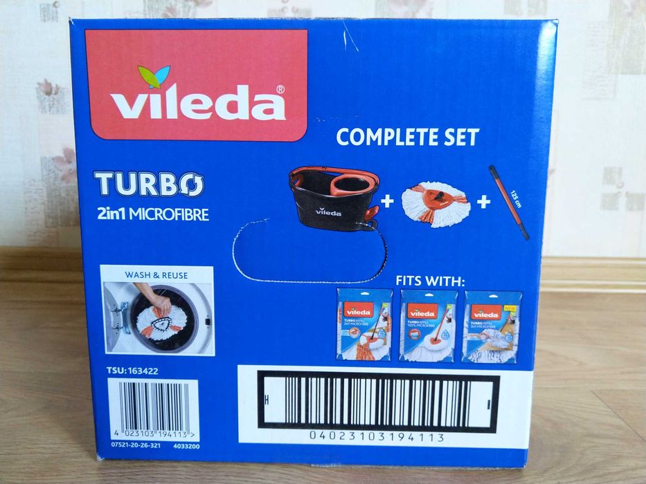 NAJTANIEJ Mop Obrotowy Turbo Wiadro Kij 2w1 Zestaw Wysyłka